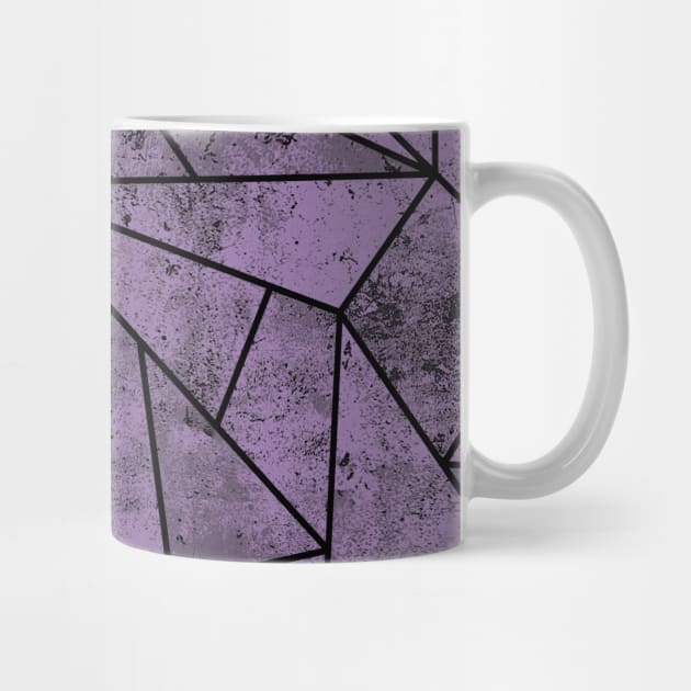 Lilac Purple and Black Geometric Pattern by speckled